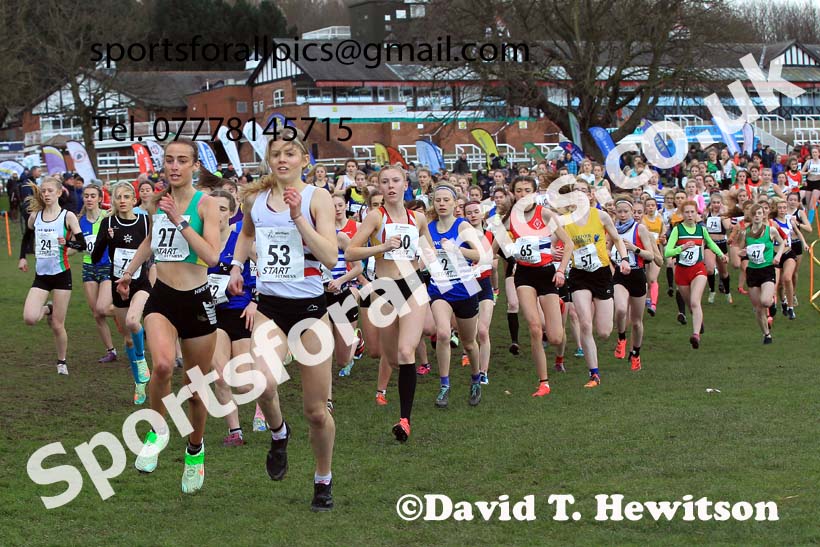 Womens under-17s 2022 Northern Cross Country Champs., Pontefract. Photo: David T. Hewitson/Sports for All Pics